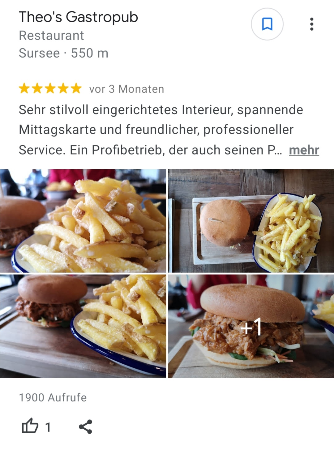 Google Review Theo's Gastropub Google Review Beispiel Theo's Gastropub