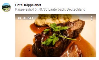 GoogleRezension_Beispiel_30000Views Google Review Beispielsbild Lauterbacher Käppelehof mit über 30000 Ansichten